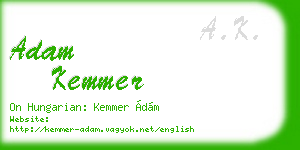 adam kemmer business card
